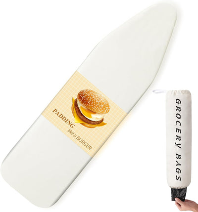 Funda tabla planchar 18x49pulg acolchado grueso con cordón