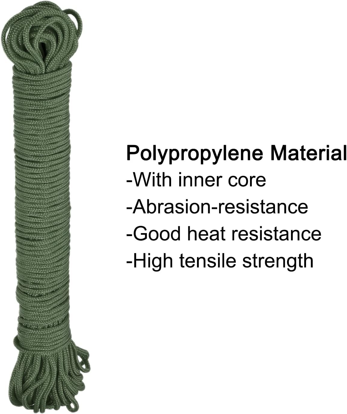 Cuerda trenzada 45m 1/8pulg verde oscuro para camping