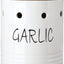 Contenedor ajo cerámica tapa madera 4.5pulg blanco