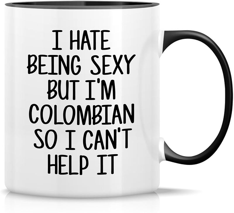 Taza cerámica 11oz para colombianos regalo cumpleaños
