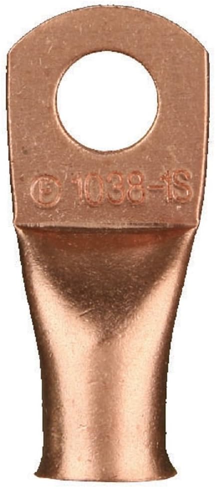 Terminal anillo cobre para bahía 3/8 pulg 25 pzas