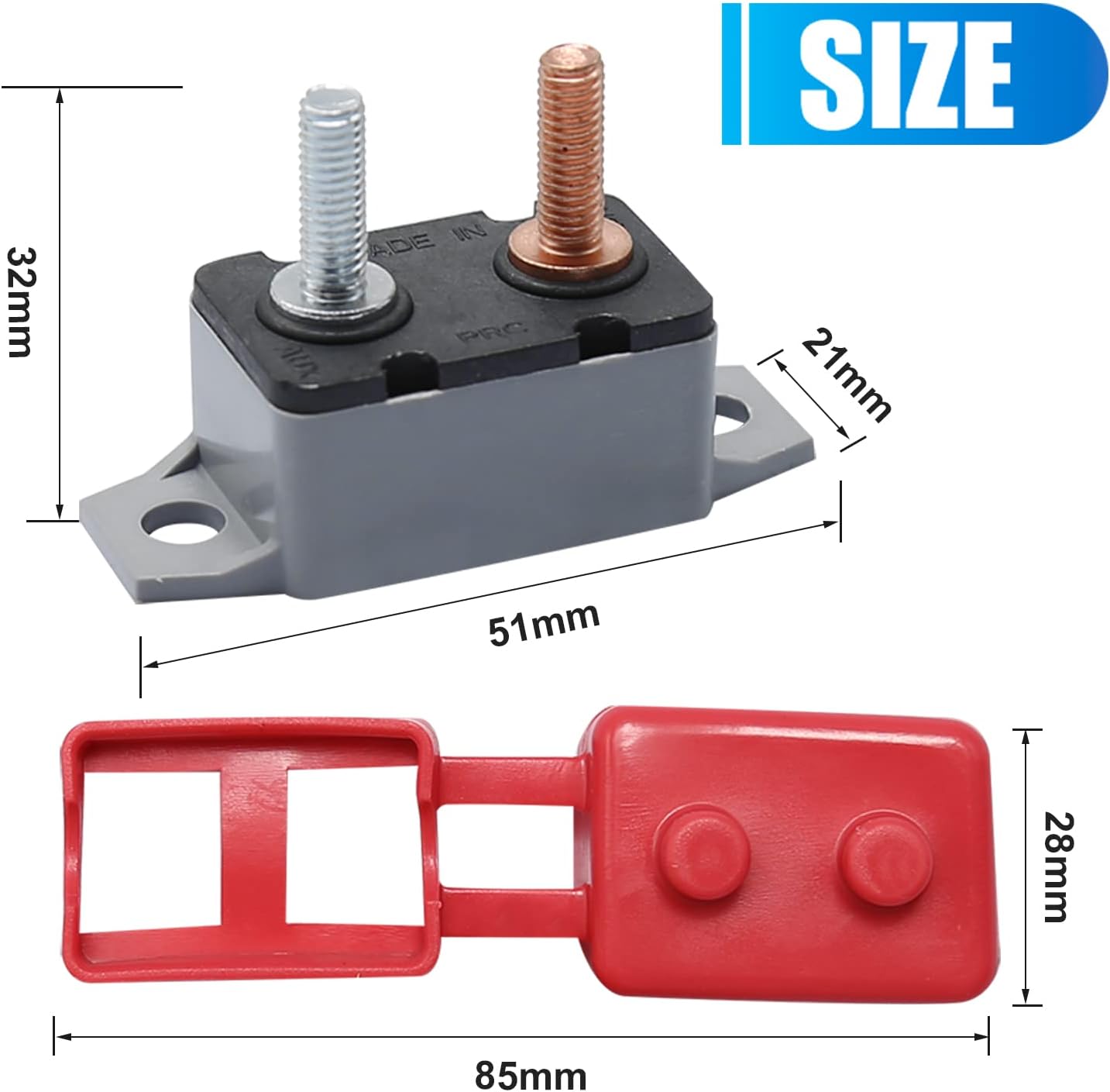 Disyuntor automático 12-24V 4 pzas con perno automóvil