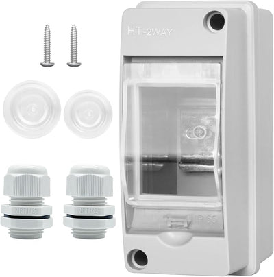 Caja eléctrica disyuntor plástico ABS IP65 transparente