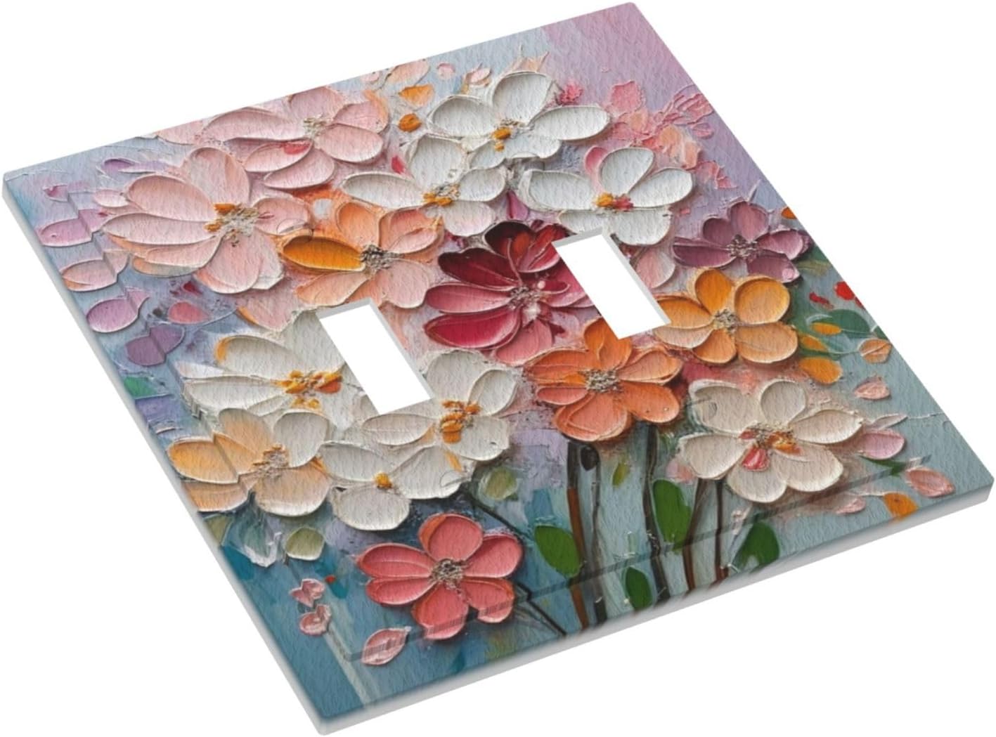 Cubiertas interruptor decorativas con flores pastel