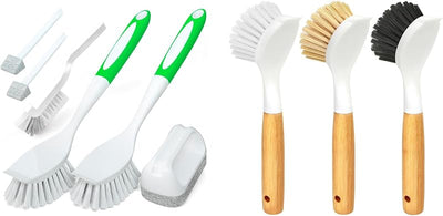 Set 6 Cepillos Cocina y 3 Bambú