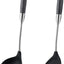 Set 2 Utensilios Silicona Wok Acero Inox Negro