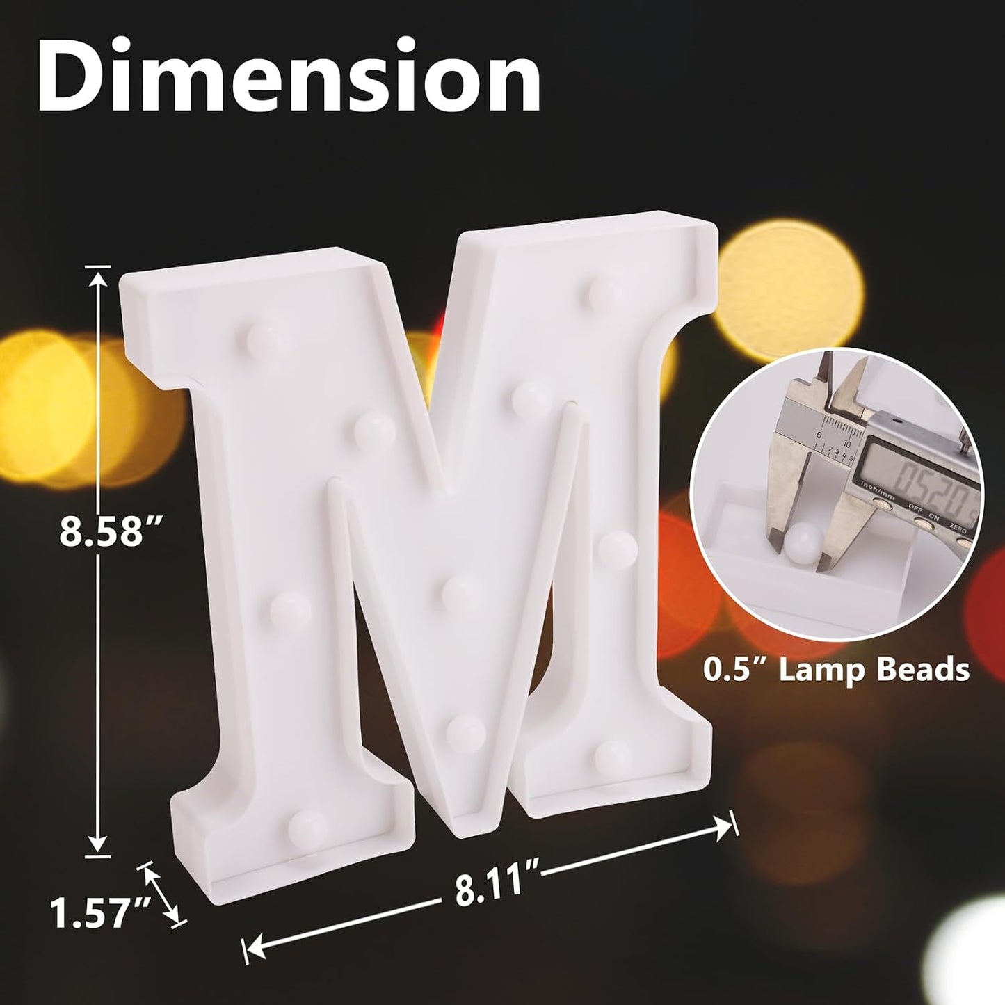 Letrero LED con letras iluminadas para fiestas y hogar