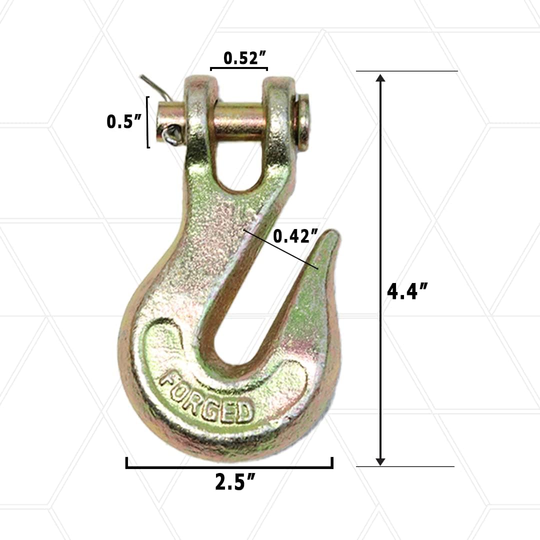 Ganchos horquilla forjados 3/8" 30000lb resistentes pack 2
