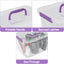 6 Pzas Caja Transparente 6qt con Tapa Asa
