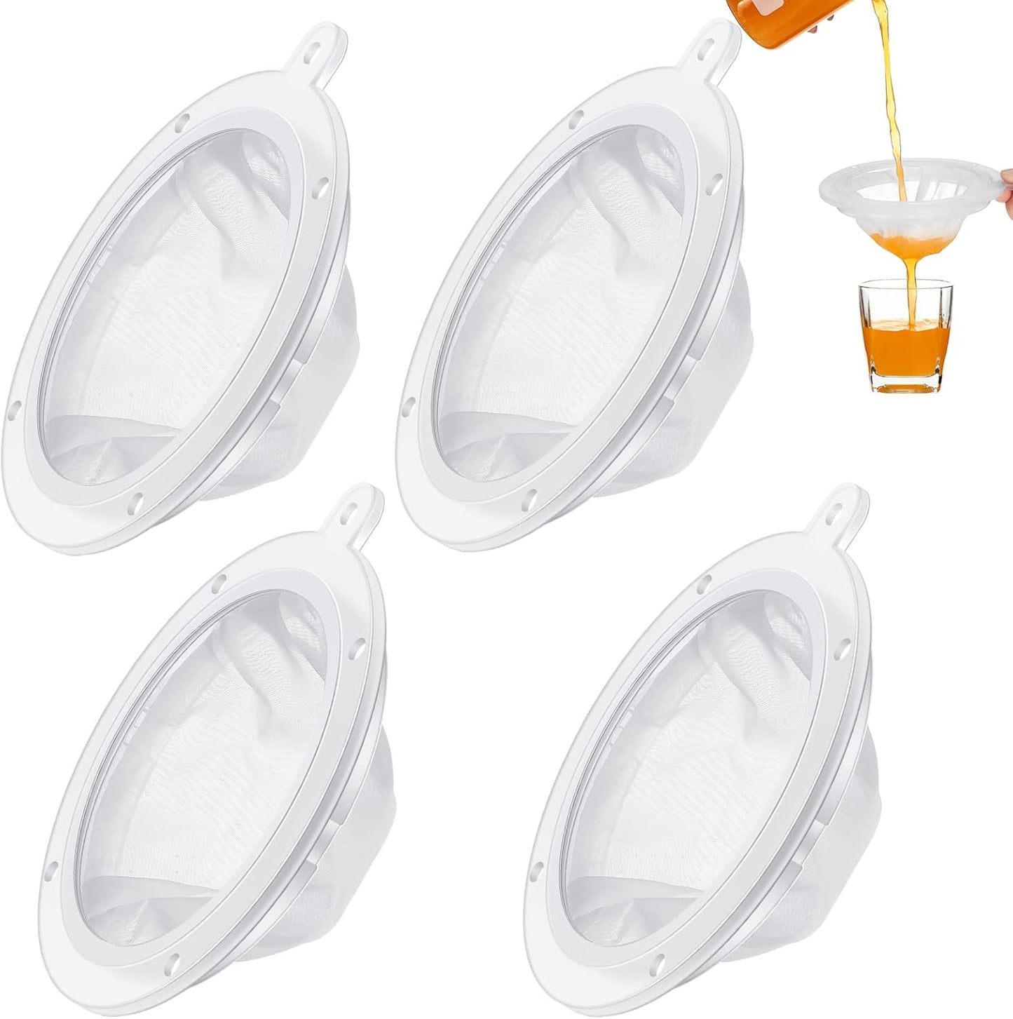 4 Filtros Malla Plástico Reutiliz. 5pulg