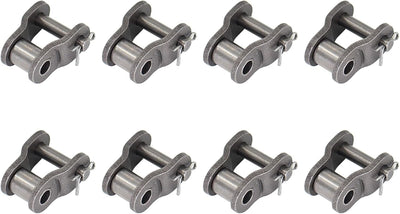 8 Eslabones cadena rodillos #50 acero carbono 5/8pulg conector 10A