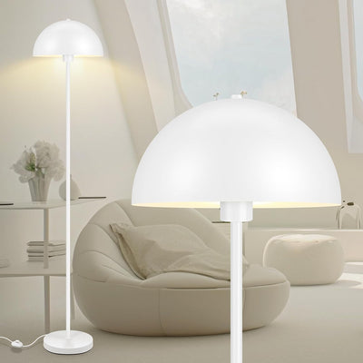 Lámpara pie industrial blanco 65.6pulg pantalla cúpula