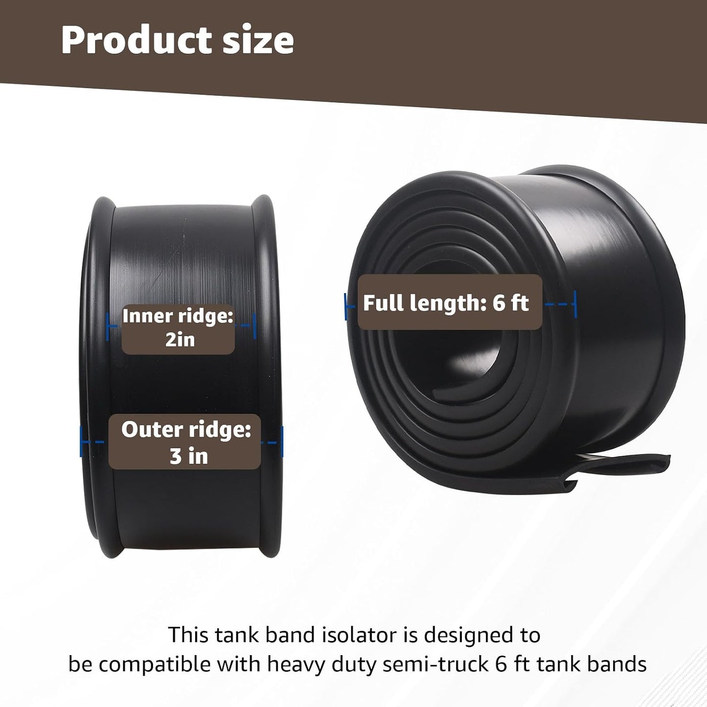 Sello 3" para aislador correa tanque combustible 6ft