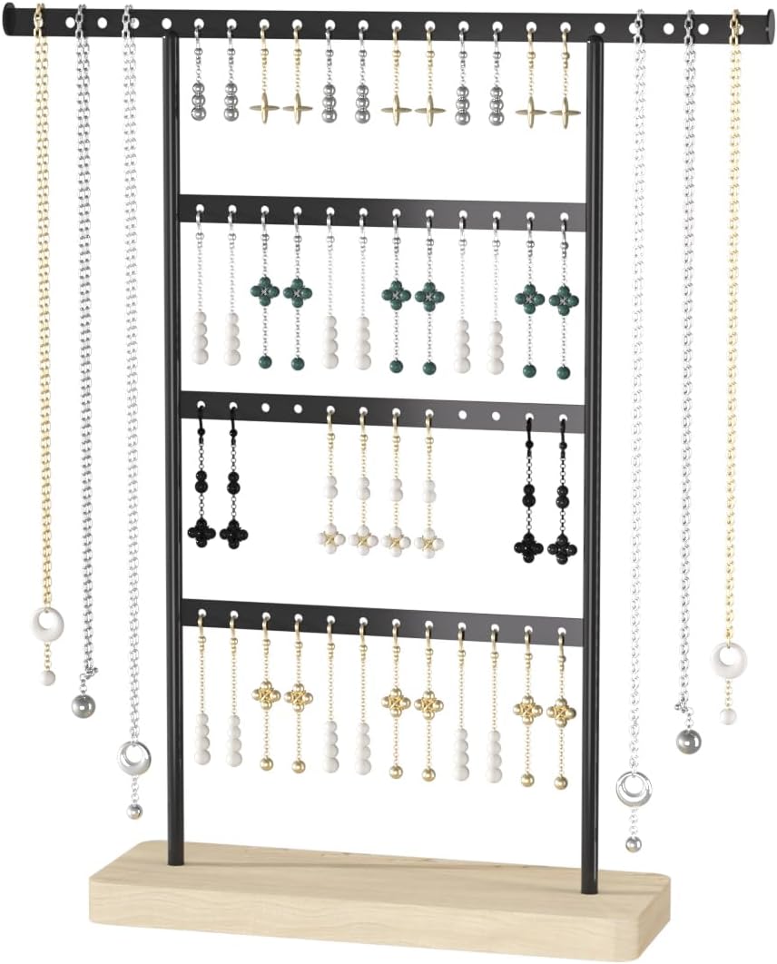 Soporte organiz. joyas 58 agujeros negro