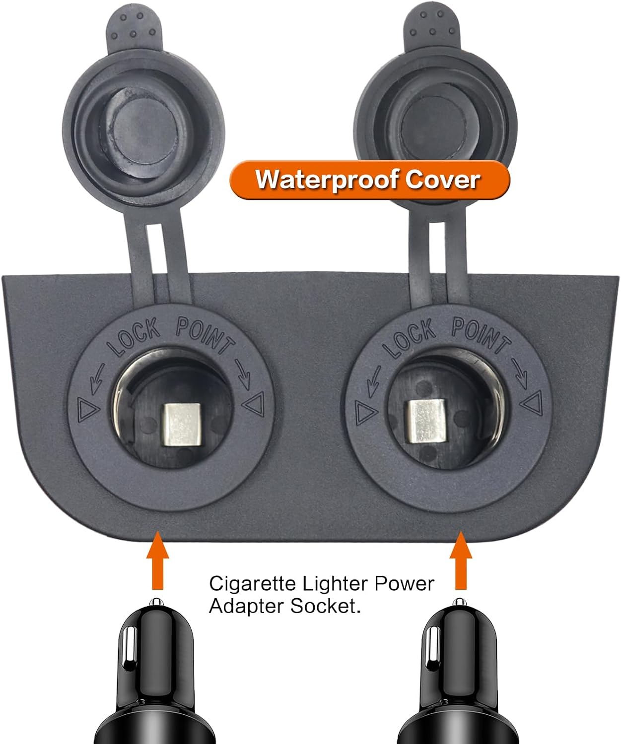 Divisor enchufes coche 12-24V doble encendedor