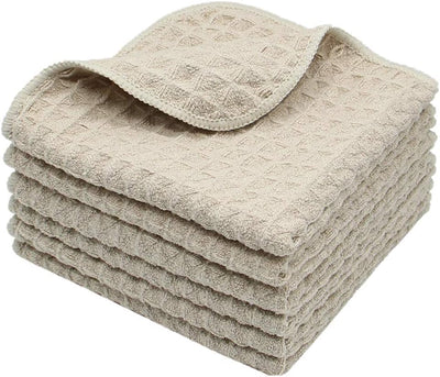 Paño microfibra cocina 12x12pulg 6 Pzas color caqui