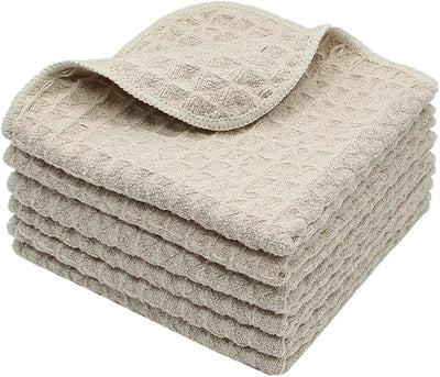 Paño microfibra cocina 12x12pulg 6 Pzas color caqui