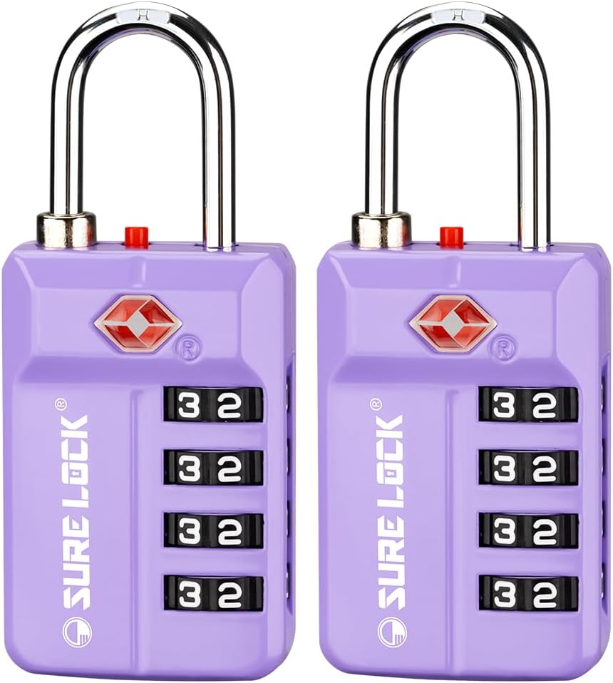 Cerradura combinación 4 dígitos TSA alerta equipaje