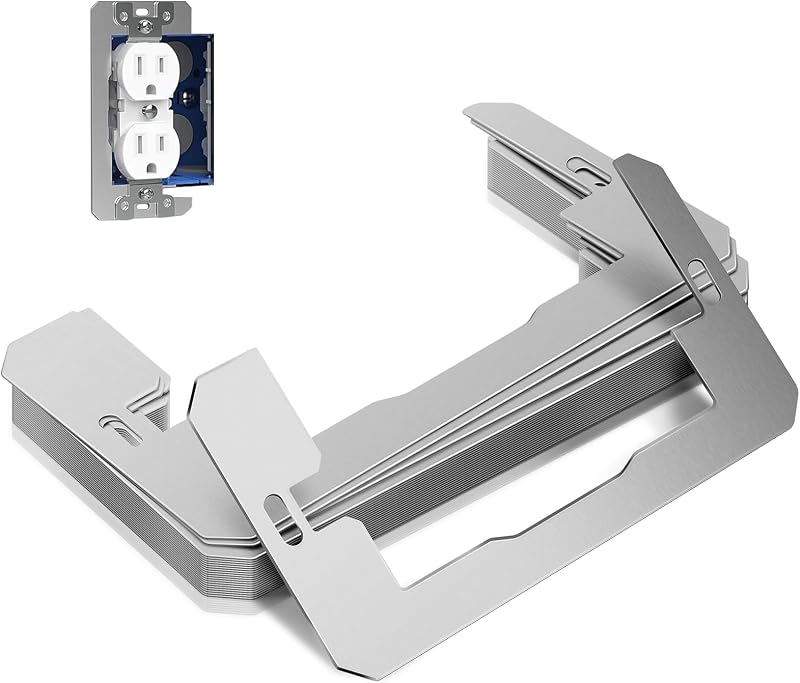 25 Espaciadores Metal para Tomas y Cajas Eléctricas