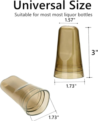 24 Tapas Plástico Translúcido para Botellas Licor
