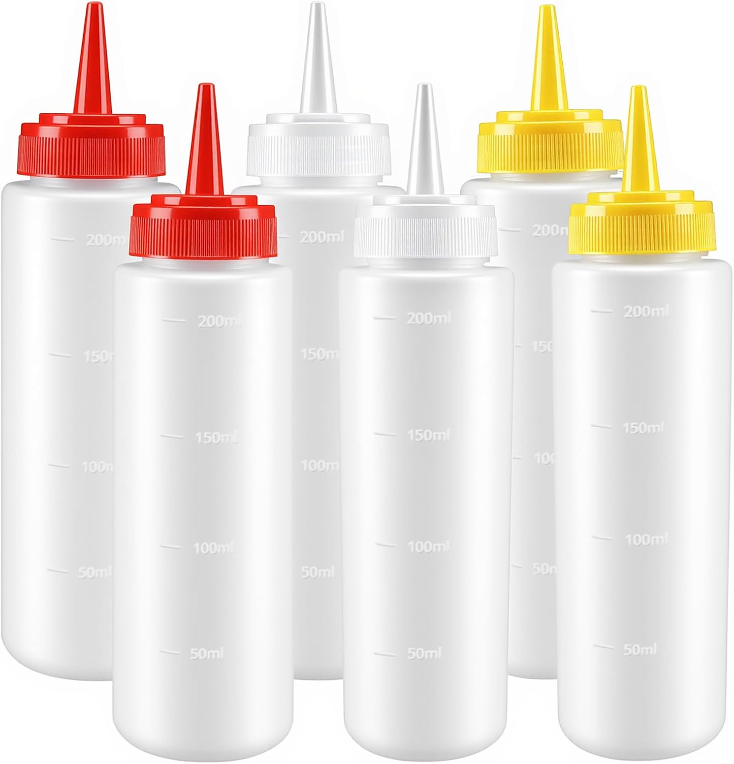 Juego botellas exprimibles 8oz para cocina salsas y aderezos