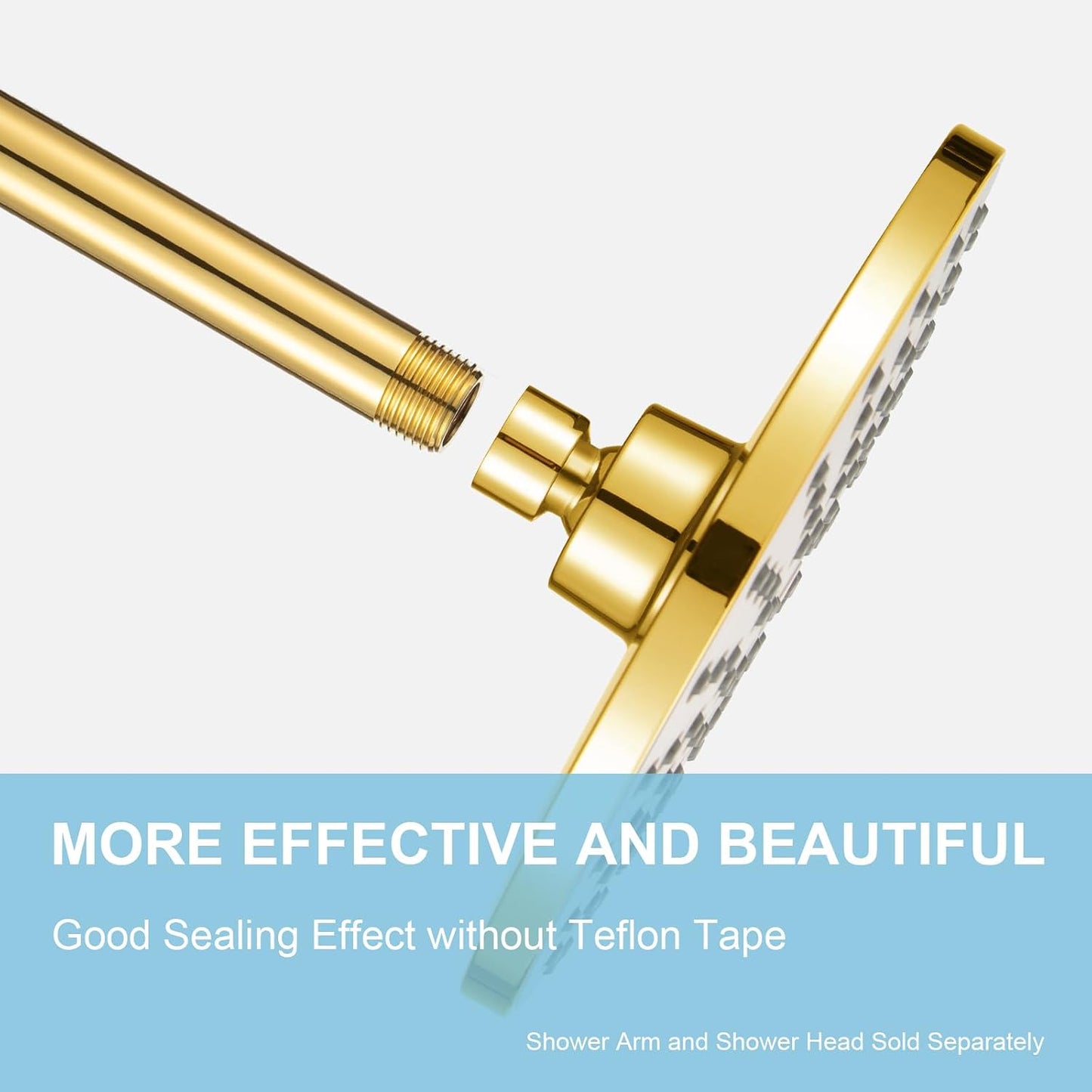 Extensión de ducha acero inox 304 color dorado 6pulg