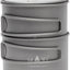 Set olla y cuenco titanio 25.4 y 14.2oz apilables mochileros
