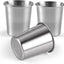 4 Pzas Vasos Acero Inox 8oz Apilables para Niños Bar Hogar