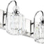 Lámpara de tocador baño 2 luces cristal pared