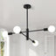 Candelabro Sputnik 4 luces negro ajustable comedor sala