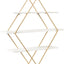 Estante pared madera metal diamantes 31x8x31 blanco dorado