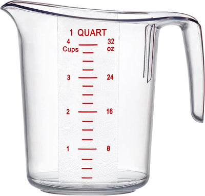 Jarra medidora plástico 32oz 4 tazas grado alimenticio irrompible