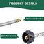 2 Mangueras Propano 1/4pulg Inox 20pulg Con QCC1