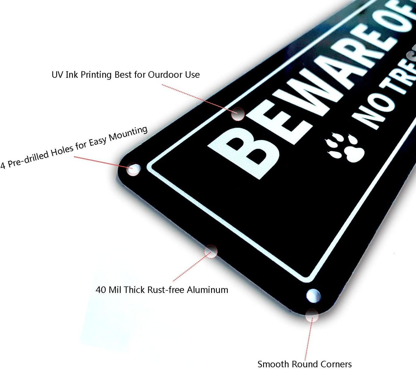 Advertencia no entrar metal aluminio 12x3pulg resistente uv