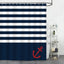 Cortina ducha rayas náuticas azul 72x72pulg poliéster