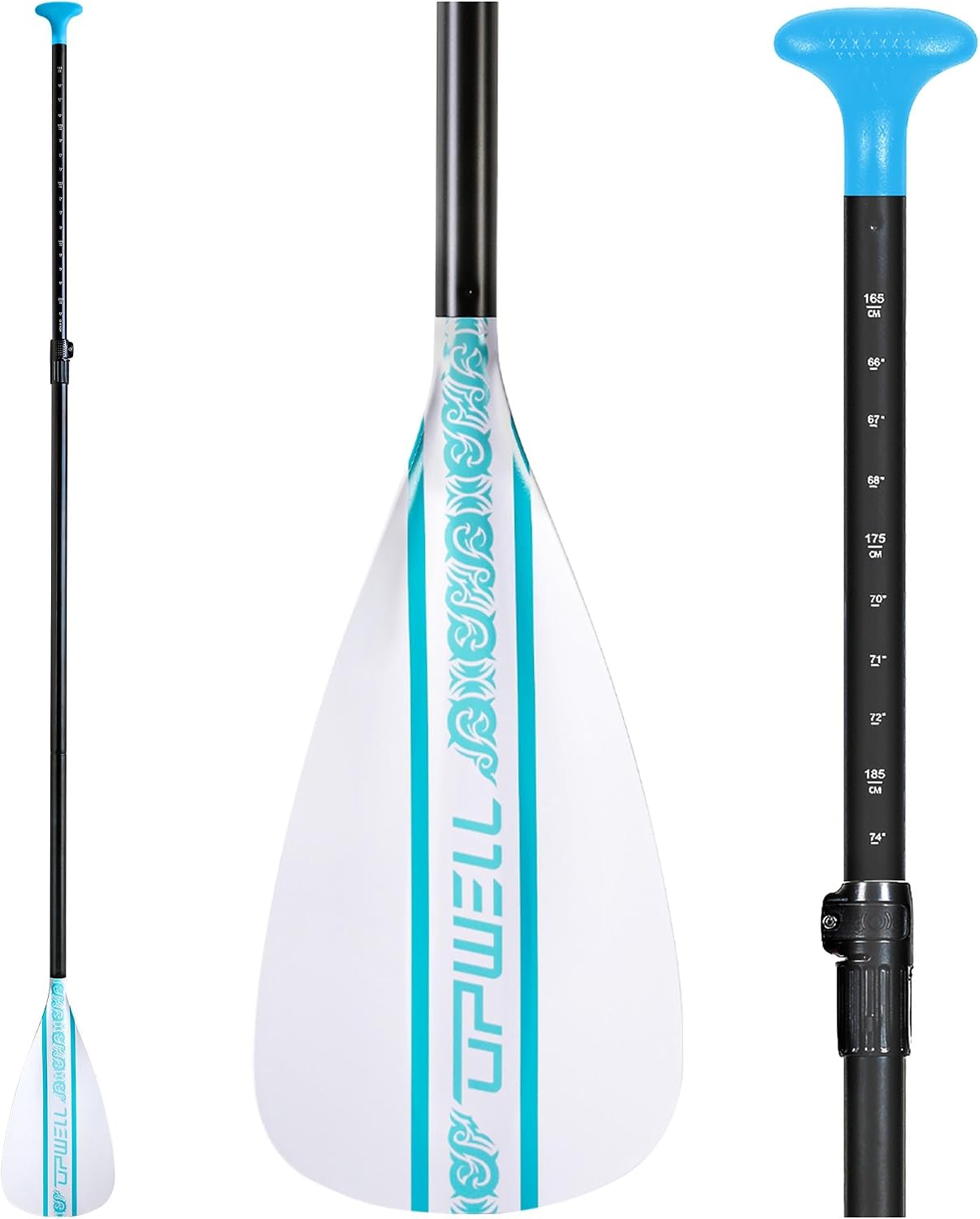 SUP Paddle ajustable eje aluminio 3pzas fibra vidrio