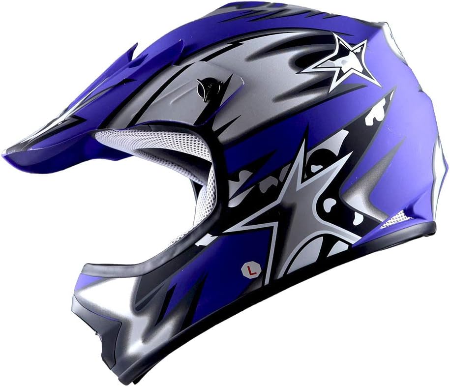 Casco motocross niño color negro