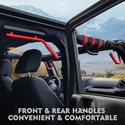 Kit 4 asas aluminio para Jeep Wrangler JK JKU 07-18 rojo