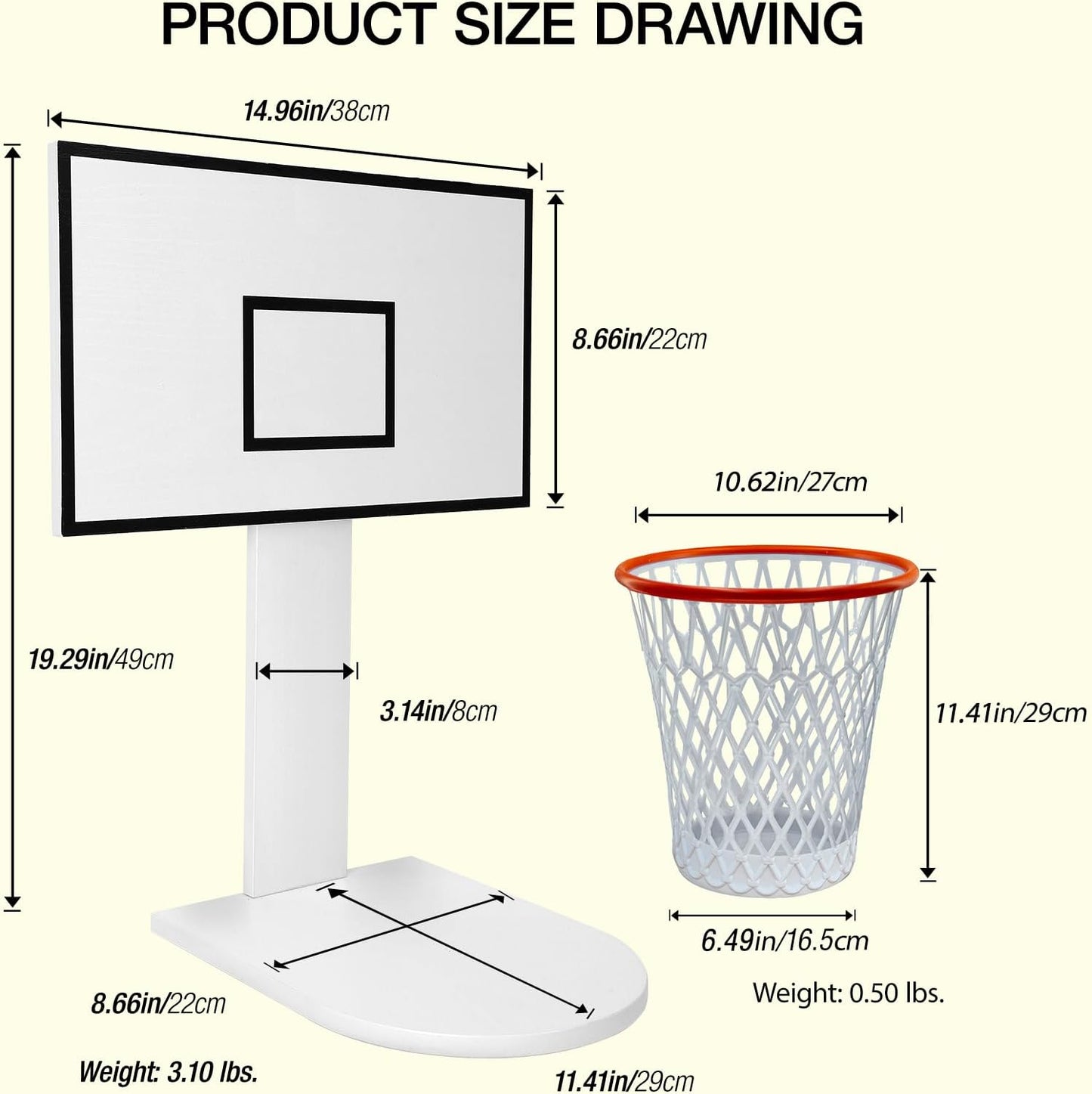 Set basurero baloncesto para niños regalo Navidad