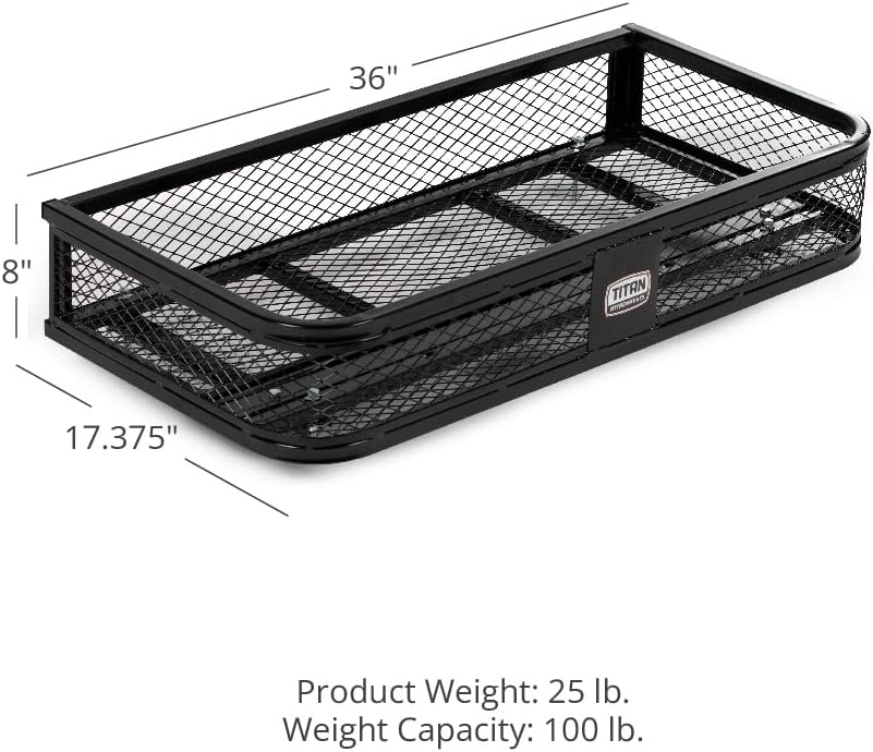 Cesta carga frontal ATV/UTV acero 100lb para cubos y equipo