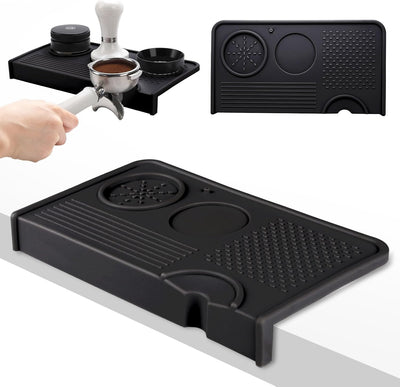Tapete silicona para cafetera expreso 10.4x5.6pulg negro