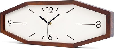 Reloj pared madera cuadrado 18pulg silencioso cocina oficina