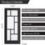 Lámpara pared exterior 13pulg IP65 LED 120V aluminio negro