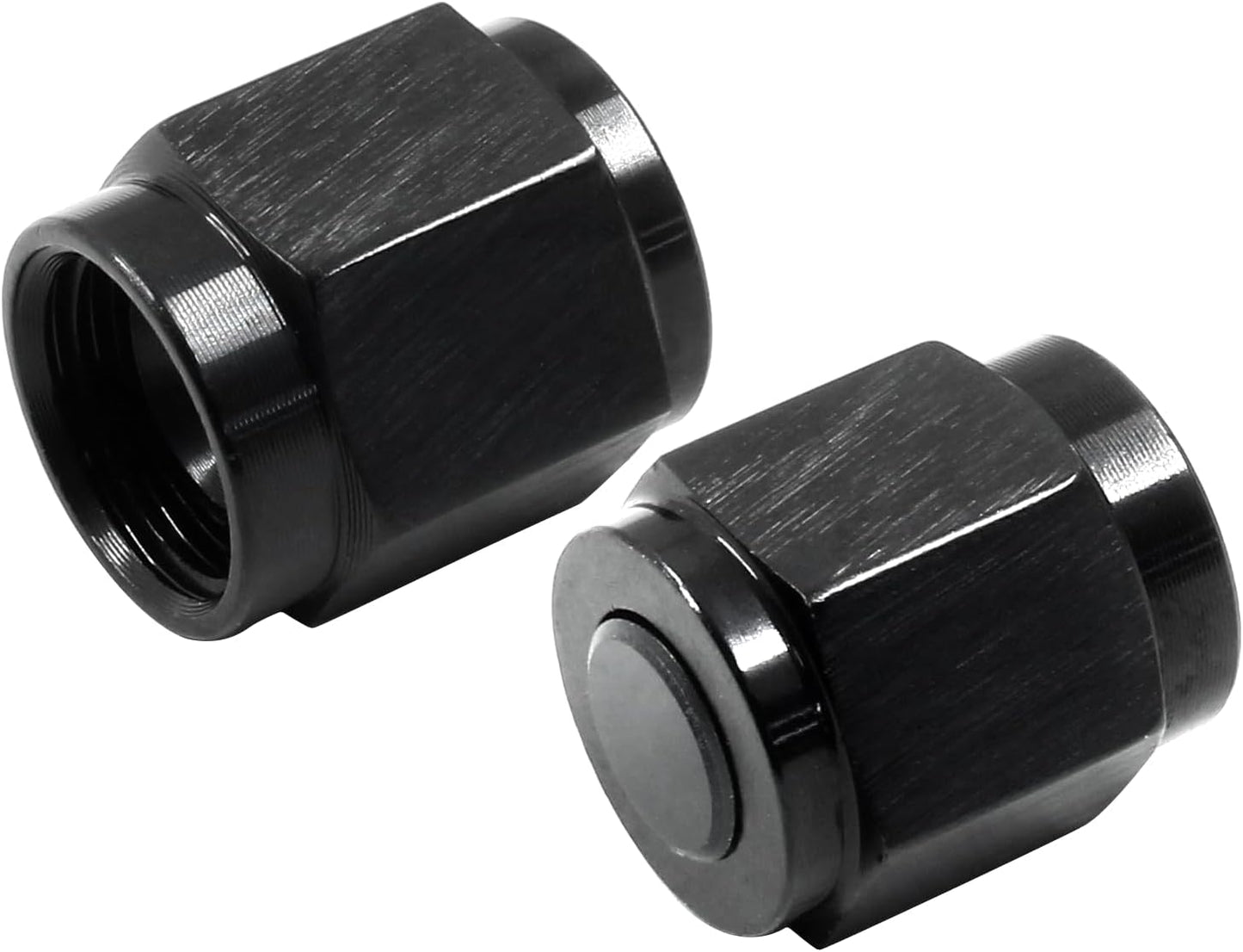 2 Pzas Tapon Flare Aluminio Hembra Negro