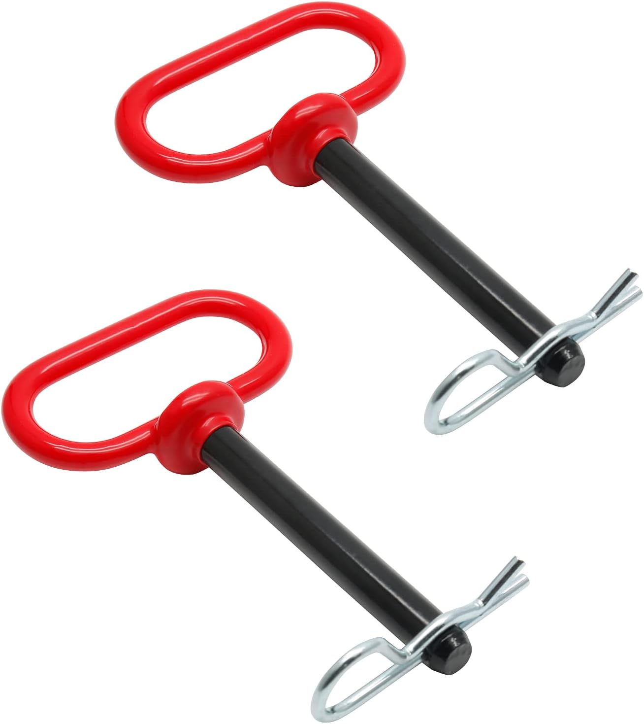 2 Pines y clip enganche remolque 1/2x4" mango rojo