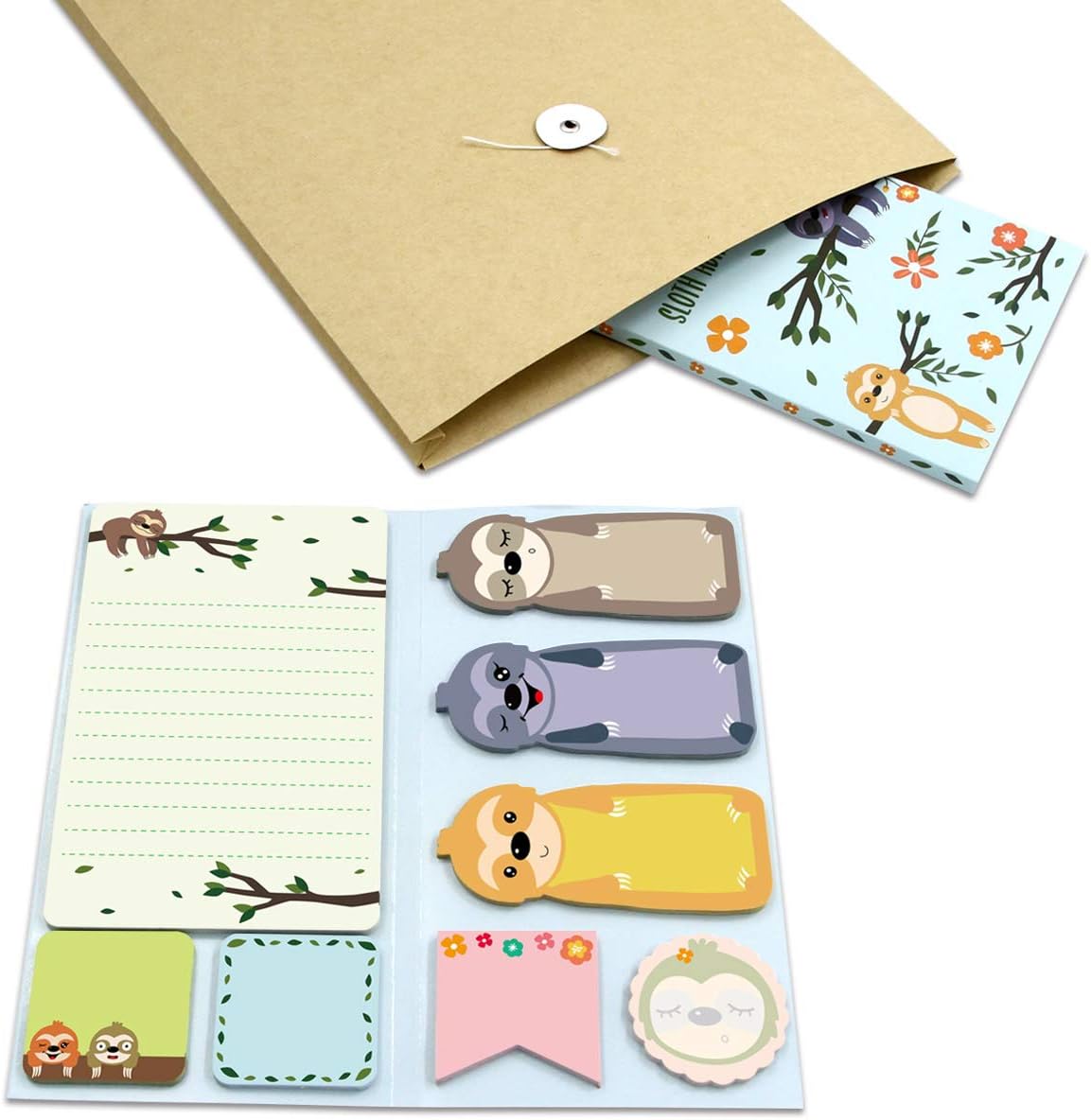 Juego notas adhesivas perezoso 240 hojas oficina escuela regalo