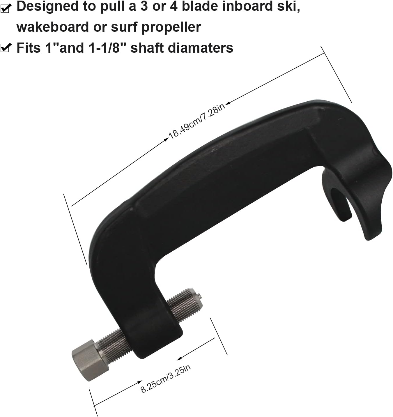Extractor hélice intraborda para esquí wakeboard 3/4-1 1/8pulg