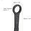 Llave de golpeo 2-3/16 plana 12 puntos mango recto