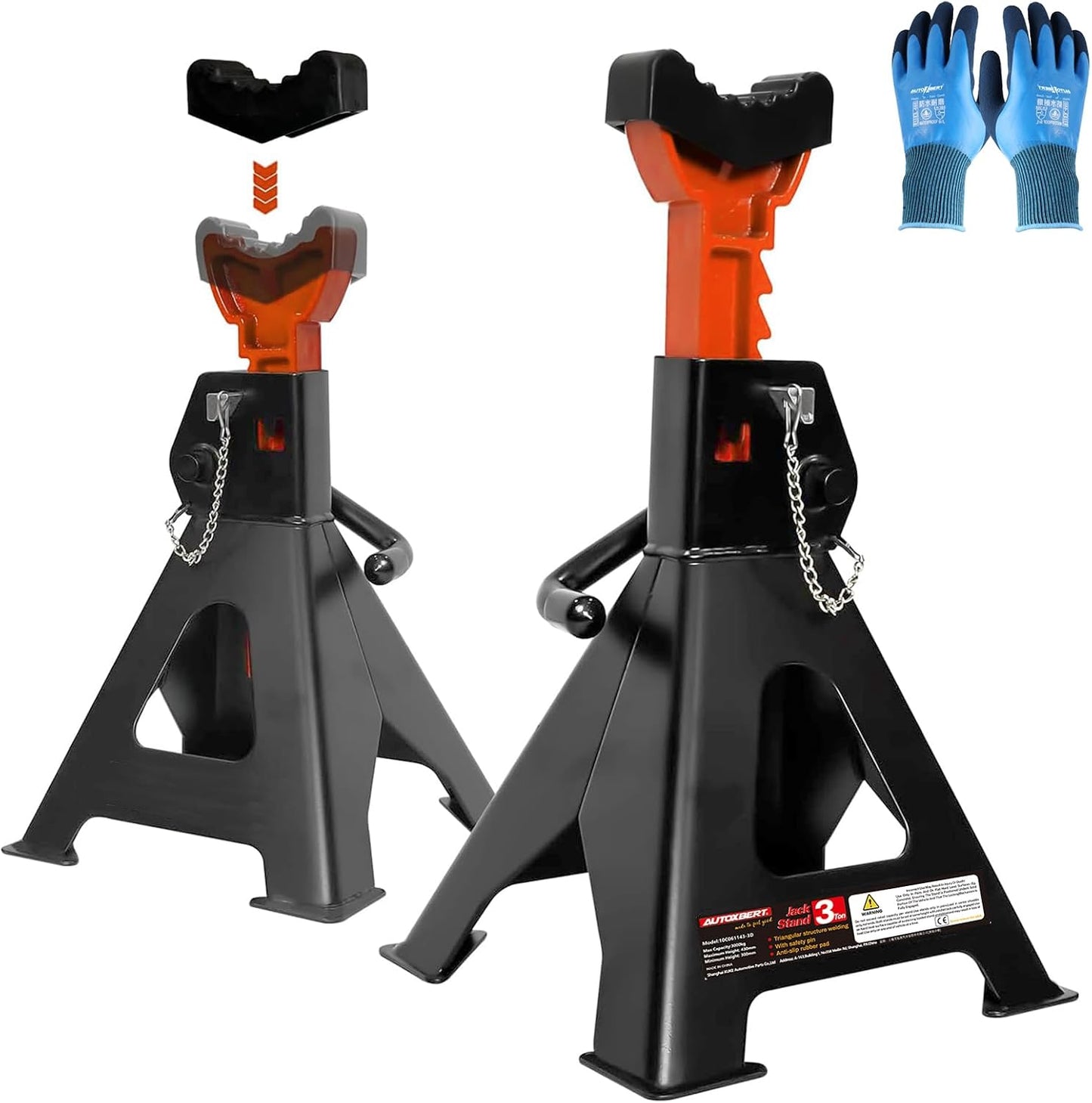 Soportes gato 3 toneladas acero ajustable 11.8-16.9