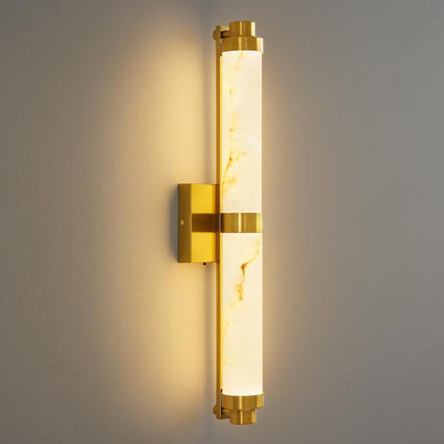 Aplique pared LED 23.6pulg dorado cepillado resina 20W